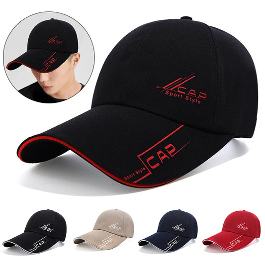 2023 Sports Cap Fish Hat For Mens Outdoor Fashion Line Baseball Cap Long Visor Brim Shade Snapback Sun Hat Peaked Cap Men Cap