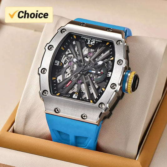 2024 New Pagani Design Men's Watches Quartz VH65 Movt Skeleton Top Brand Luxury 100M Waterproof Sport Sapphire Watch for Men